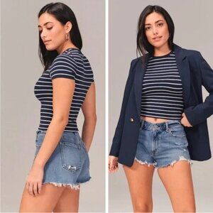 NWT ABERCROMBIE & FITCH Curve Love The Mom Short 22